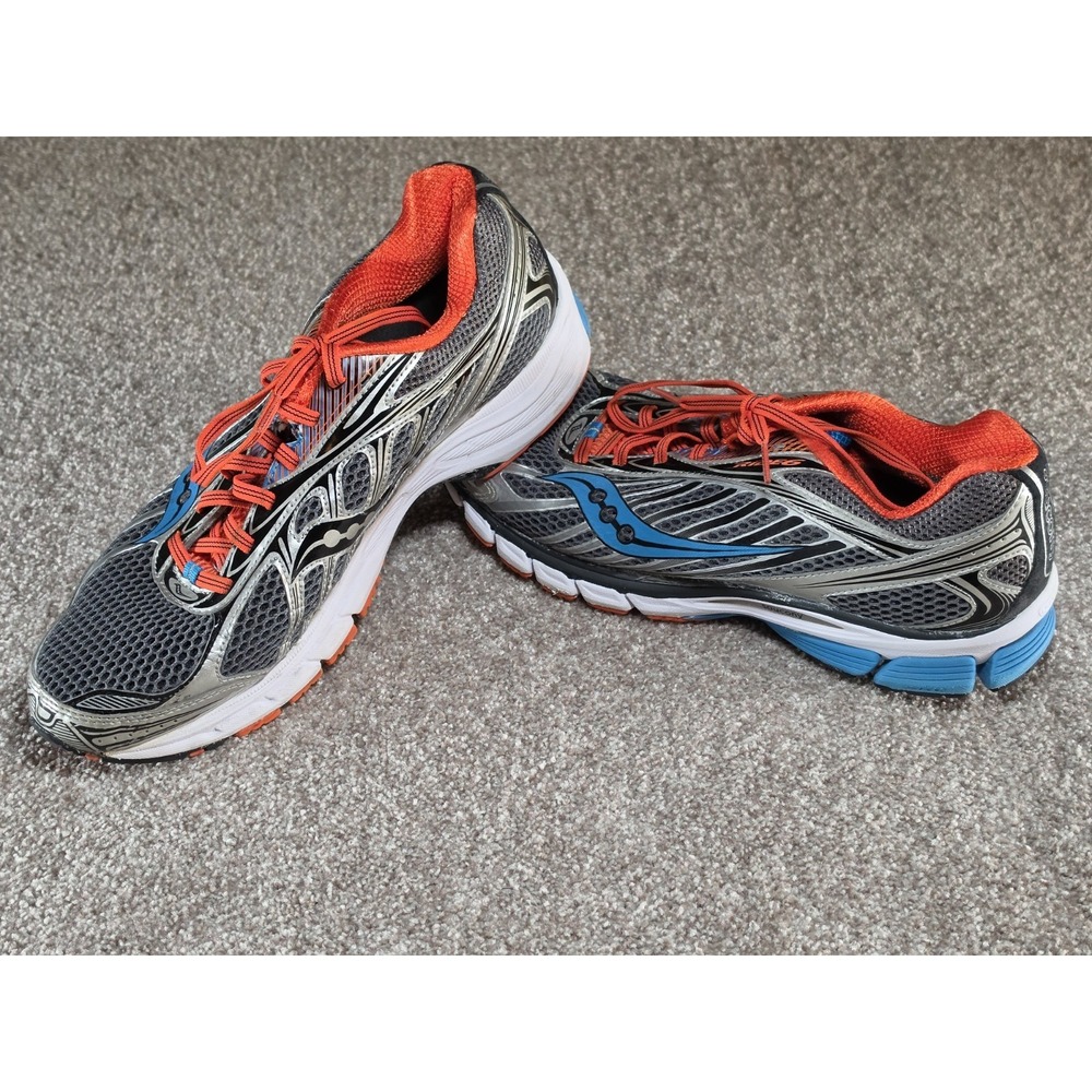 Saucony Ride 6 Running Shoes Men's Size 12 Gray Blue Orange Athletic Sneakers